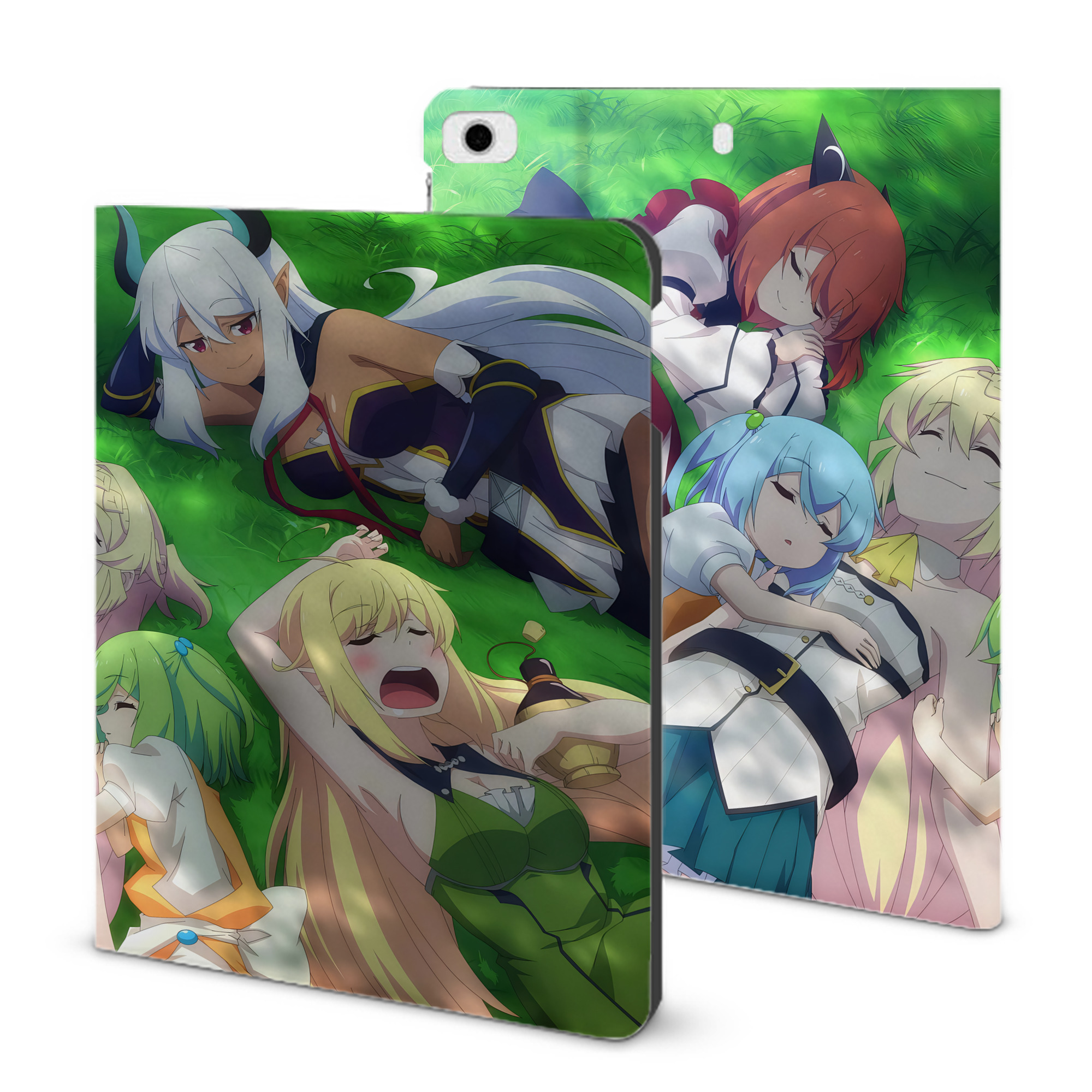 （画像用） 転スラ Regarding Reincarnated to Slime IPad ケース ブック型 PUレザー TPU 耐衝撃 軽量 薄型 ペン収納なし 全面保護 IPad 各モデル対応